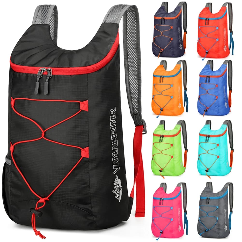 Sac à dos pliable 10L léger étanche jour, randonnée et voyage compact pour homme femme