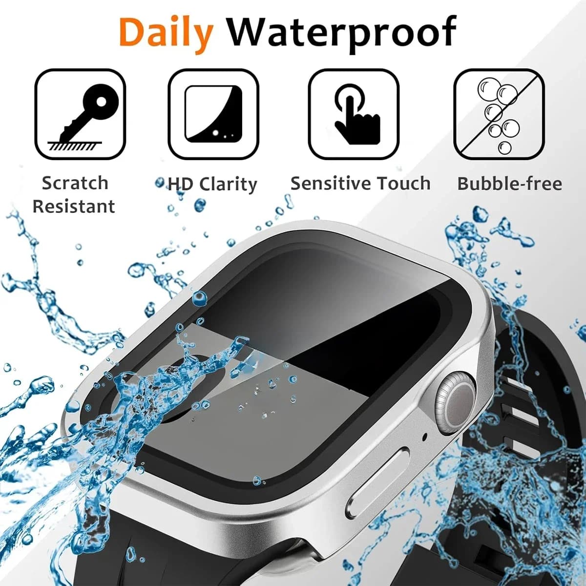 Boîtier Apple Watch Ultra 3/2 49mm Étanche Alliage Aluminium Métal Couverture Totale iWatch