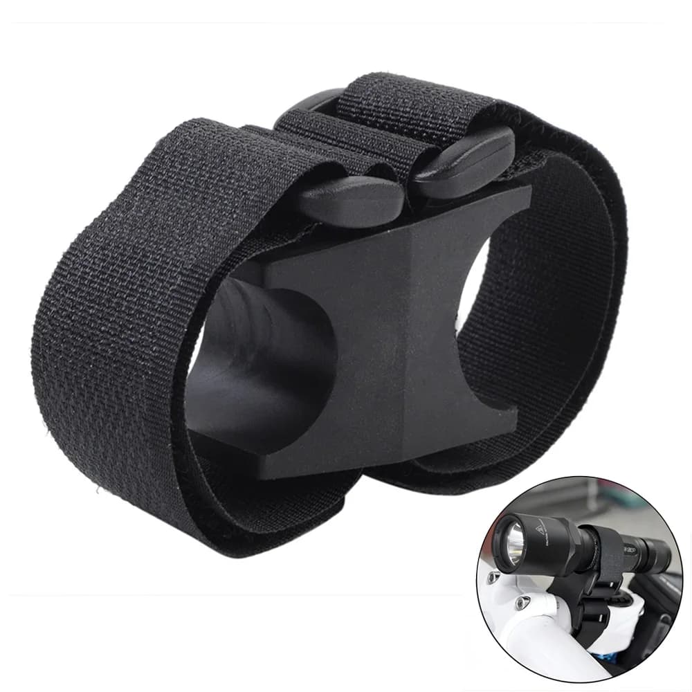 Support polyvalent pour lampe de vélo - Fixation à sangle pour éclairage VTT et pêche