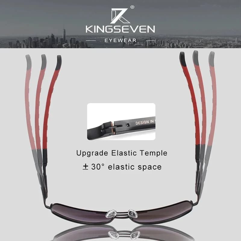 Lunettes de soleil aluminium rétro luxe - Monture pilote unisexe pour pêche et loisirs