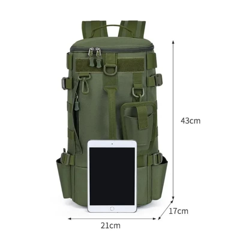 Sac à dos de pêche multifonction grande capacité avec rangement pour cannes équipement sport extérieur