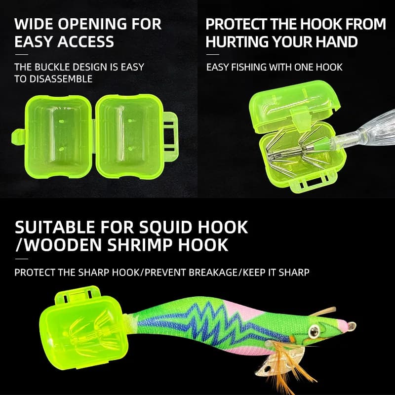 50 protecteurs d'hameçons calmar ShareShark - Coques parapluie pour hameçons crevettes et bois