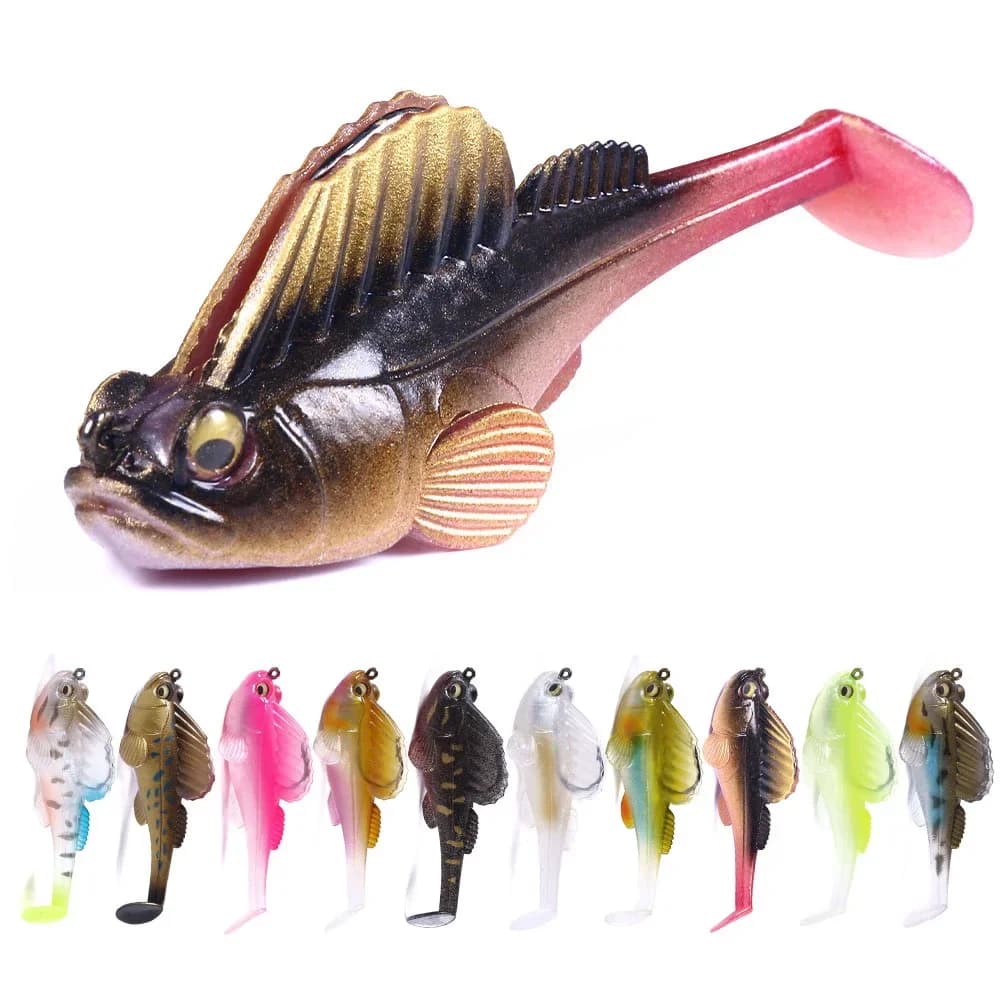 Leurre souple plombé Silicone Dark Sleeper 7g 14g 20g pour la pêche de la perche et