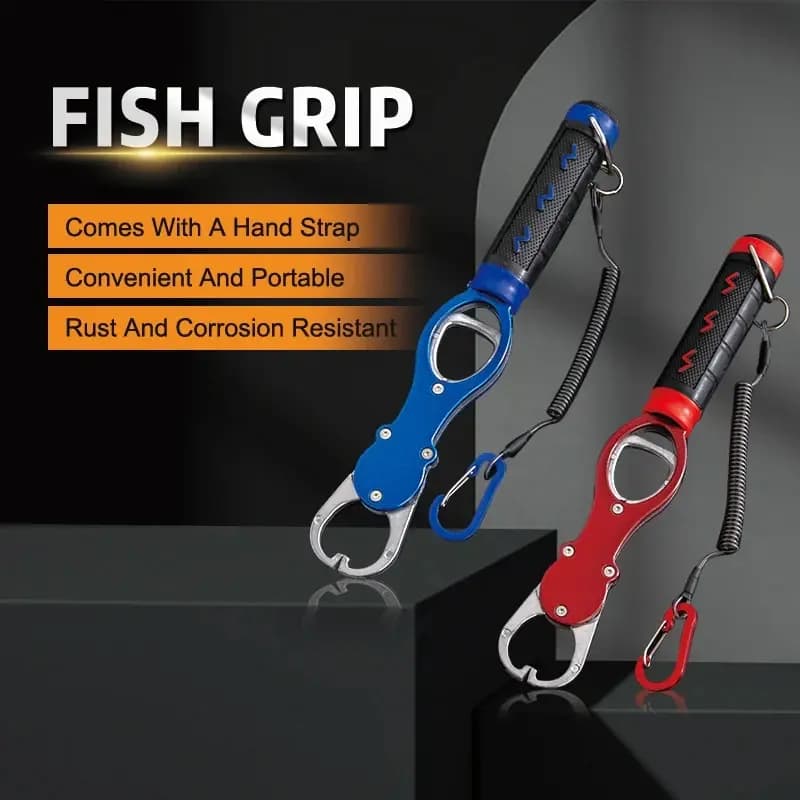 Pince à lèvres pour poisson avec pèse-poisson en alliage d'aluminium portable accessoire pêche