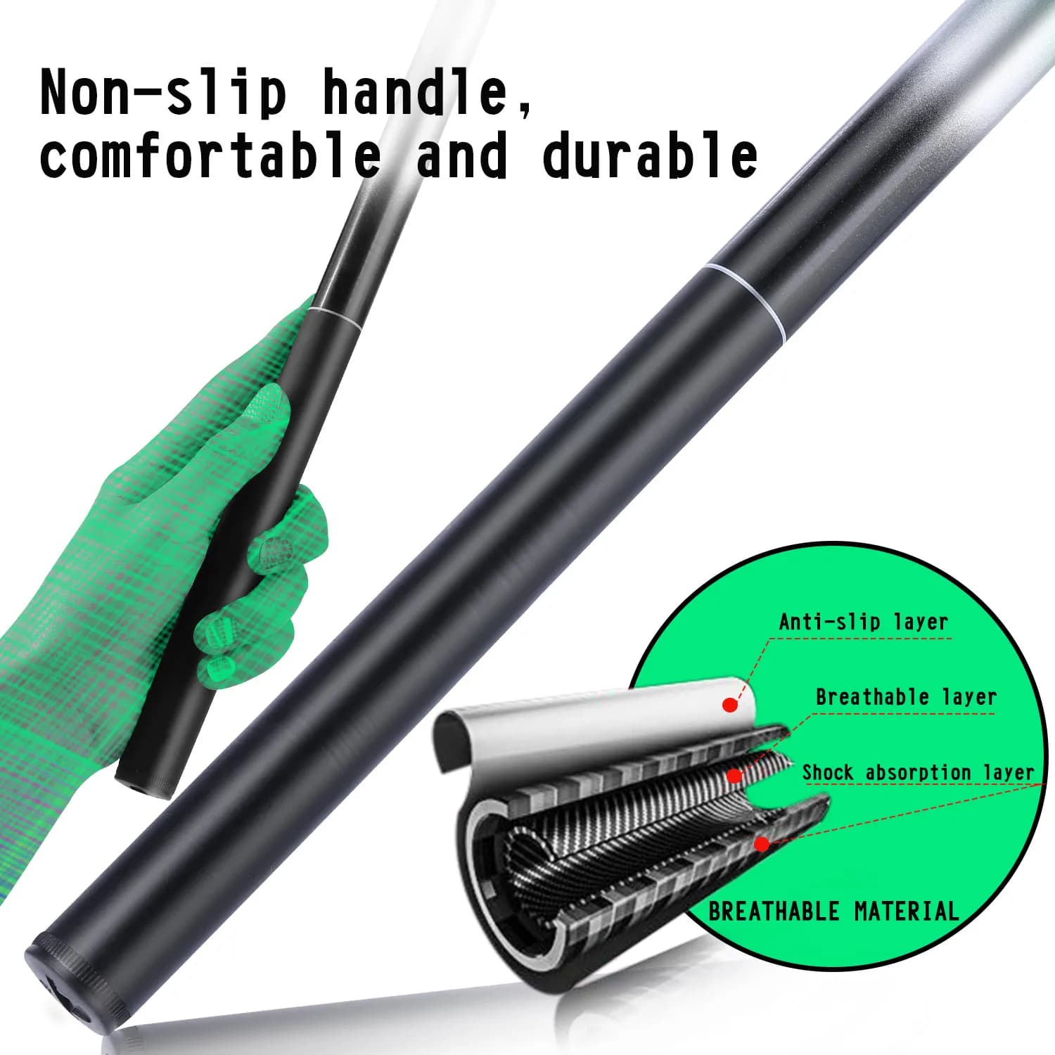 Canne à pêche portable Sougayilang en fibre de verre 2.7-5.4m multi-sections anti-flexion pour pêche fluide