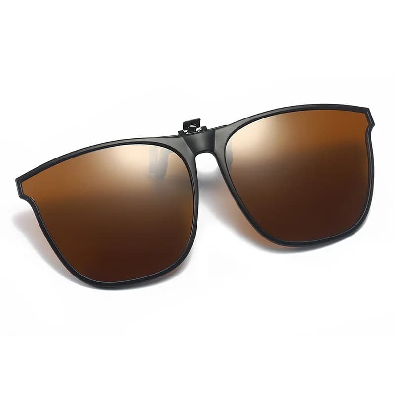 Lunettes clip polarisées UV400 anti-éblouissement pour pêche en voiture - Hommes