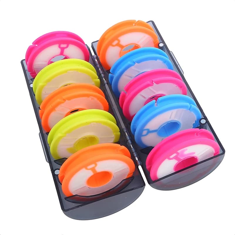 Boîte à ligne principale avec plateau d'enroulement - 6 à 10 bobines en silicone pour rangement pêche