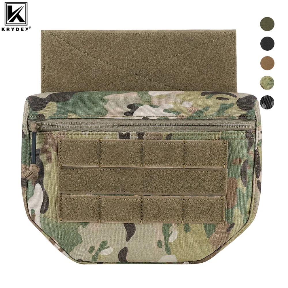 Poche drop tactique KRYDEX pour gilet JPC - Sac banane utilitaire pour accessoires de pêche