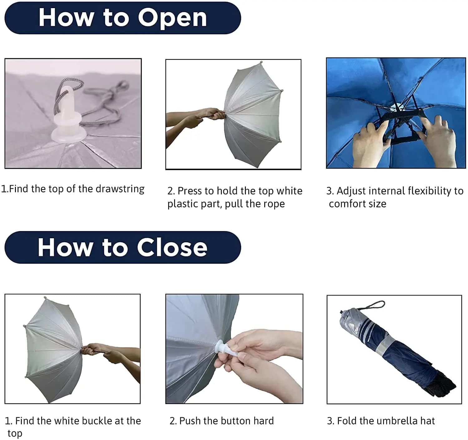 Super grand chapeau parapluie pêche 95cm élastique pliable imperméable hommes femmes