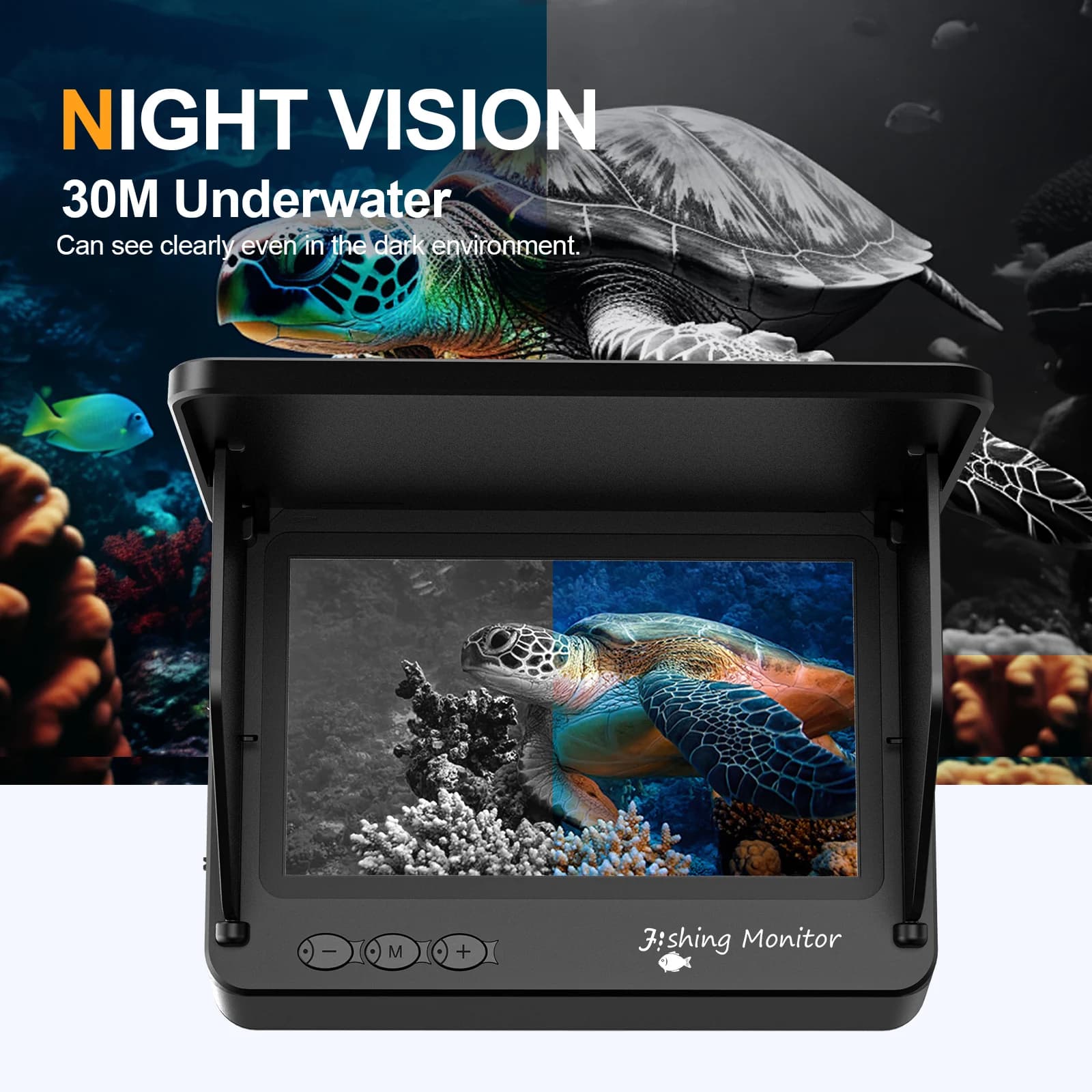 Caméra de pêche sous-marine HD 1080P avec éclairage infrarouge pour pêche sur glace - 15m et 30m