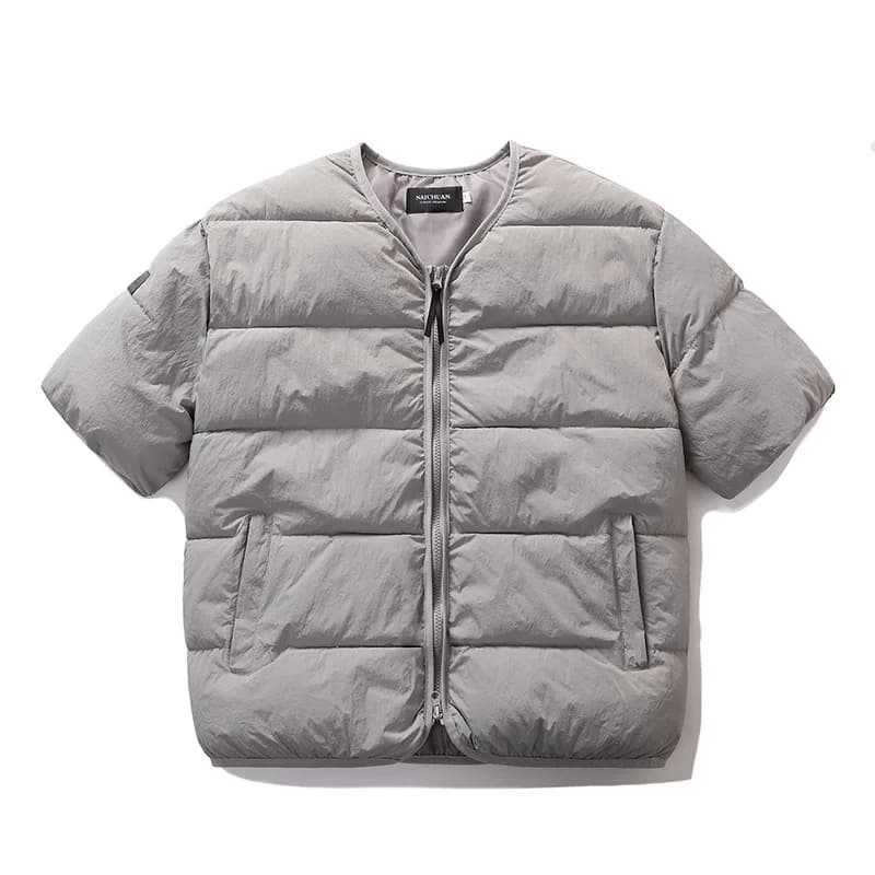 Veste matelassée chaude mi-manches pour femme et homme, style coréen couple hiver