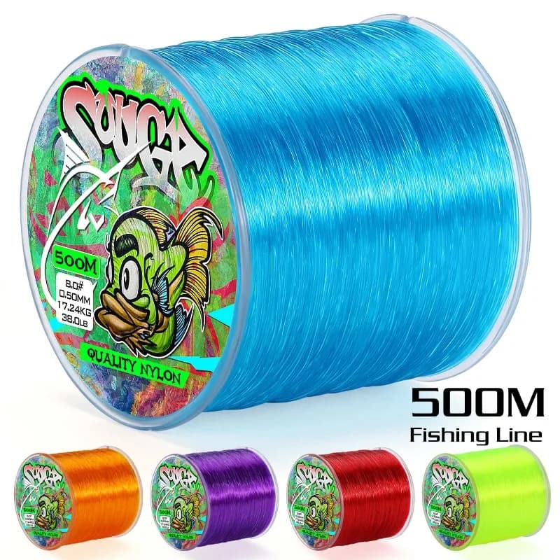 Ligne de pêche Sougayilang 500M nylon 5 couleurs 0.14-0.50mm - Super résistance pour carpe et sports extérieurs