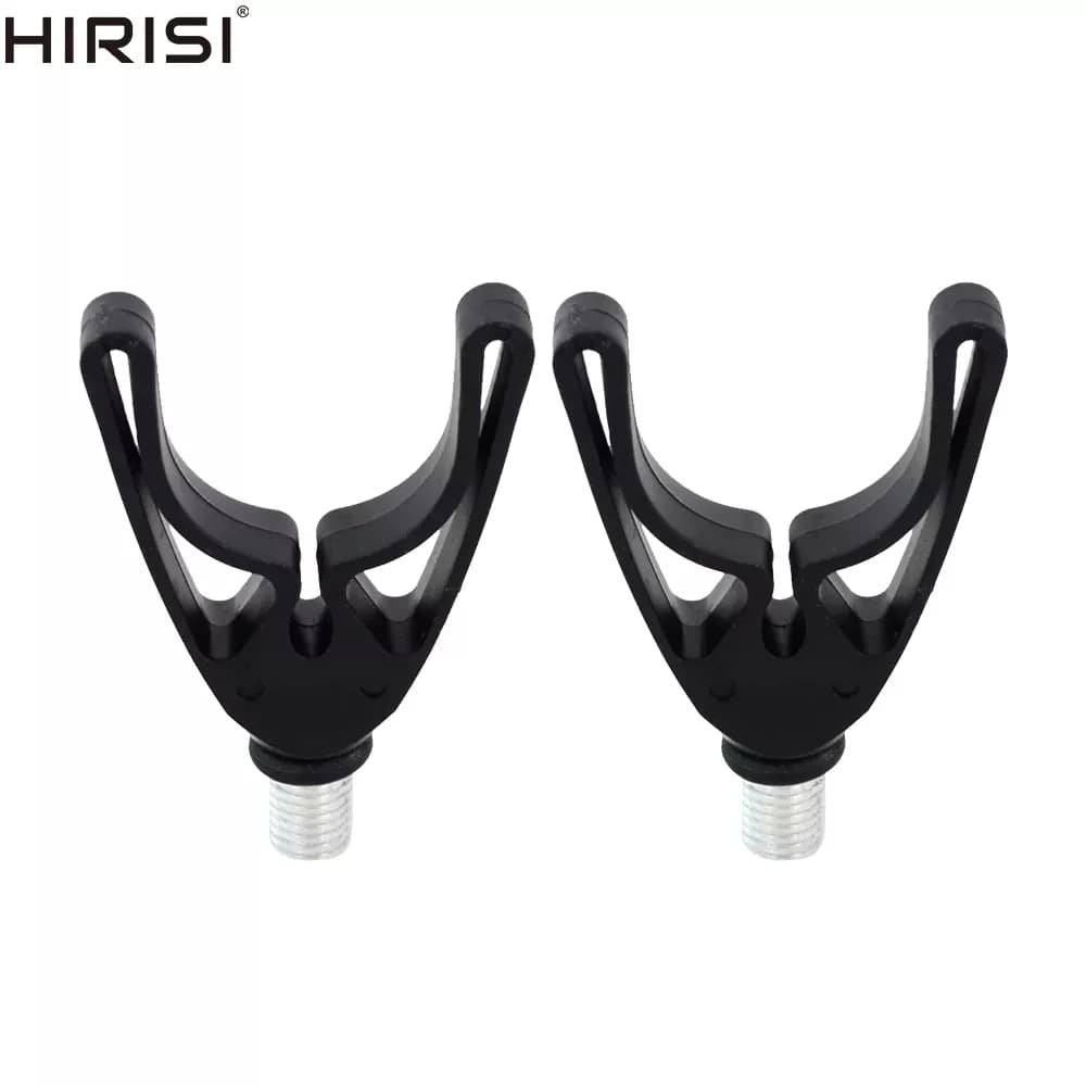 Support de canne à pêche carpe 2 pièces Hirisi pour pêche sur berge avec porte-canne et tête réglable