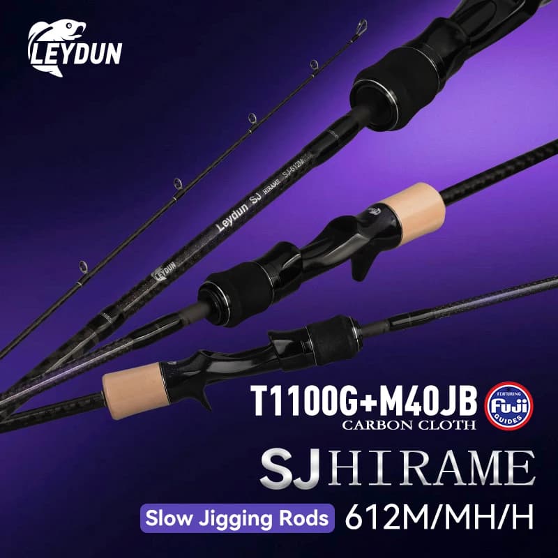 Canne slow jigging LEYDUN 2026 SJ 1.85m T1100 pour pêche en mer - Action MH/H pour jigs lourds