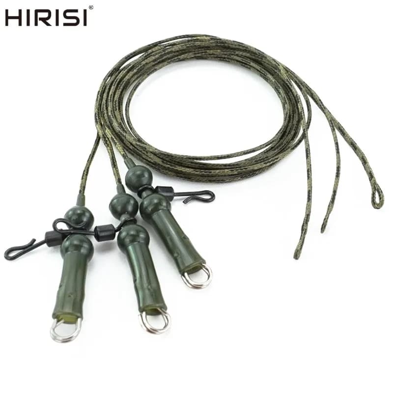 Kit pêche carpe HIRISI 3 hélices avec ligne tressée et plombée 68cm pour montage helicopter rig