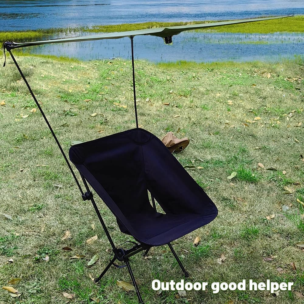 Chaise plage ombrière pliante transat avec pare-soleil pêche camping extérieur détente