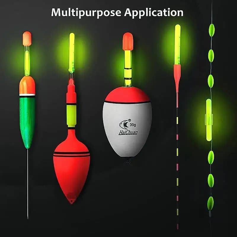Lot 100/50 bâtons lumineux pour flotteurs pêche nocturne avec lumière fluorescente accessoires pêche