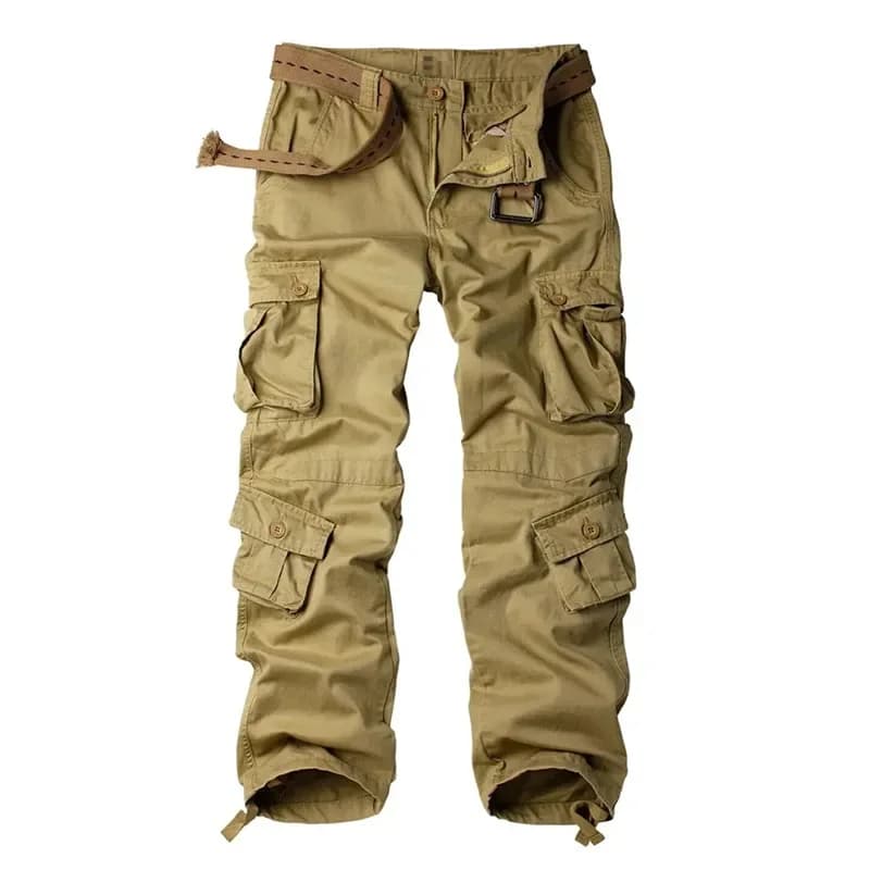 Pantalon cargo camouflage pur coton droit loose travail résistant pêche chasse randonnée