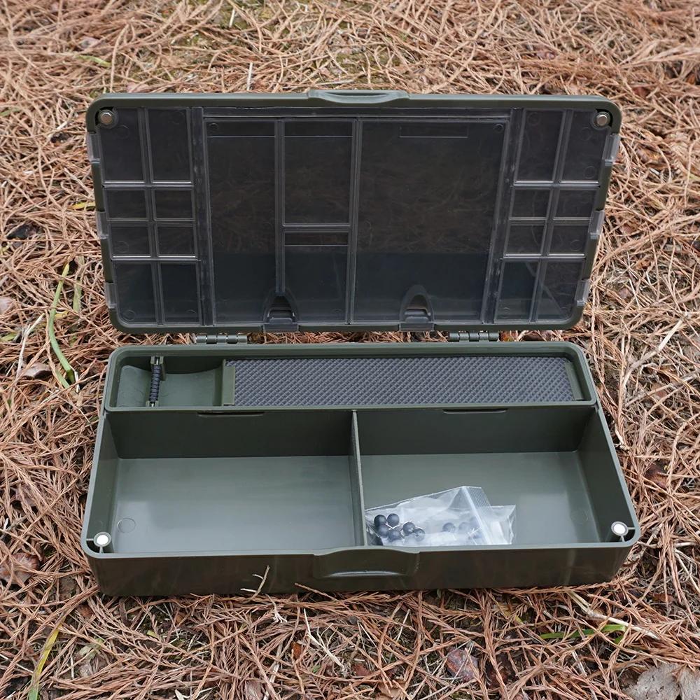 Boîte organisatrice pêche carpe Hirisi portable compartiments magnétiques rangement matériel pêche