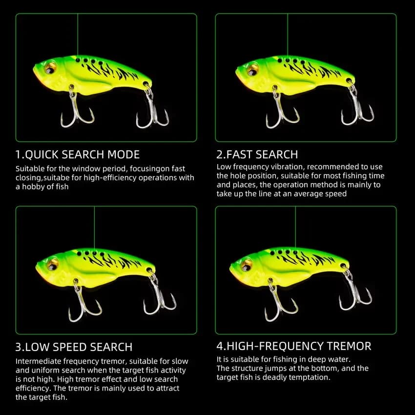 Leurre métal VIB Aorace 5 pièces 3g à 20g - Vibration spoon crankbait wobbleur pêche carnassier