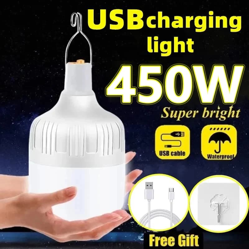Lampe de pêche LED rechargeable portable haute puissance pour camping, sécurité et pêche nocturne