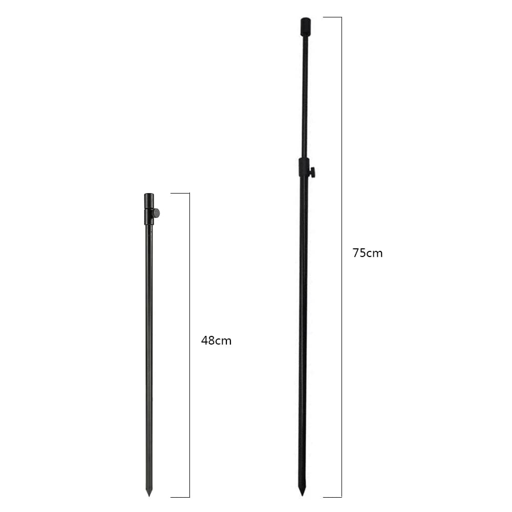 Support réglable pour cannes à carpe en alliage aluminium extensible 48-75cm avec repose détecteur