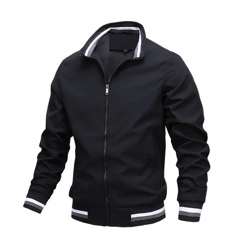 Veste bomber homme pêche imperméable coupe-vent col montant sport outdoor automne hiver