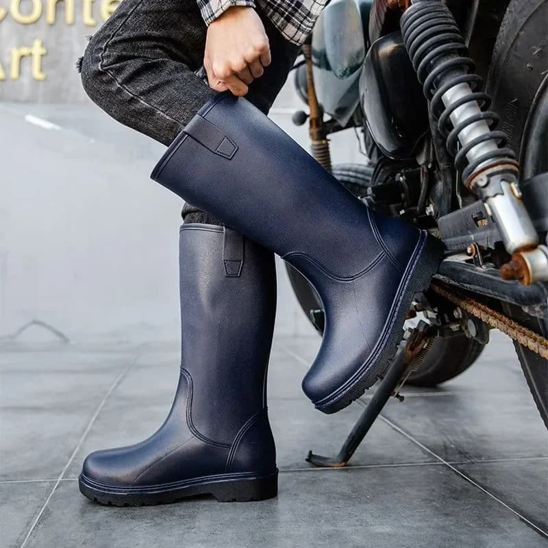 Bottes de pêche homme économiques sans lacets antidérapantes résistantes jardin extérieur
