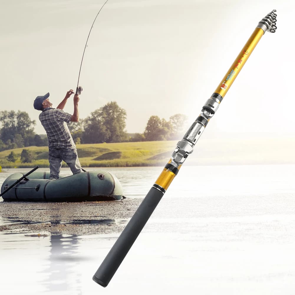 Canne télescopique carbone 1.5m 1.8m 2.1m ultra compacte pour voyage et rafting