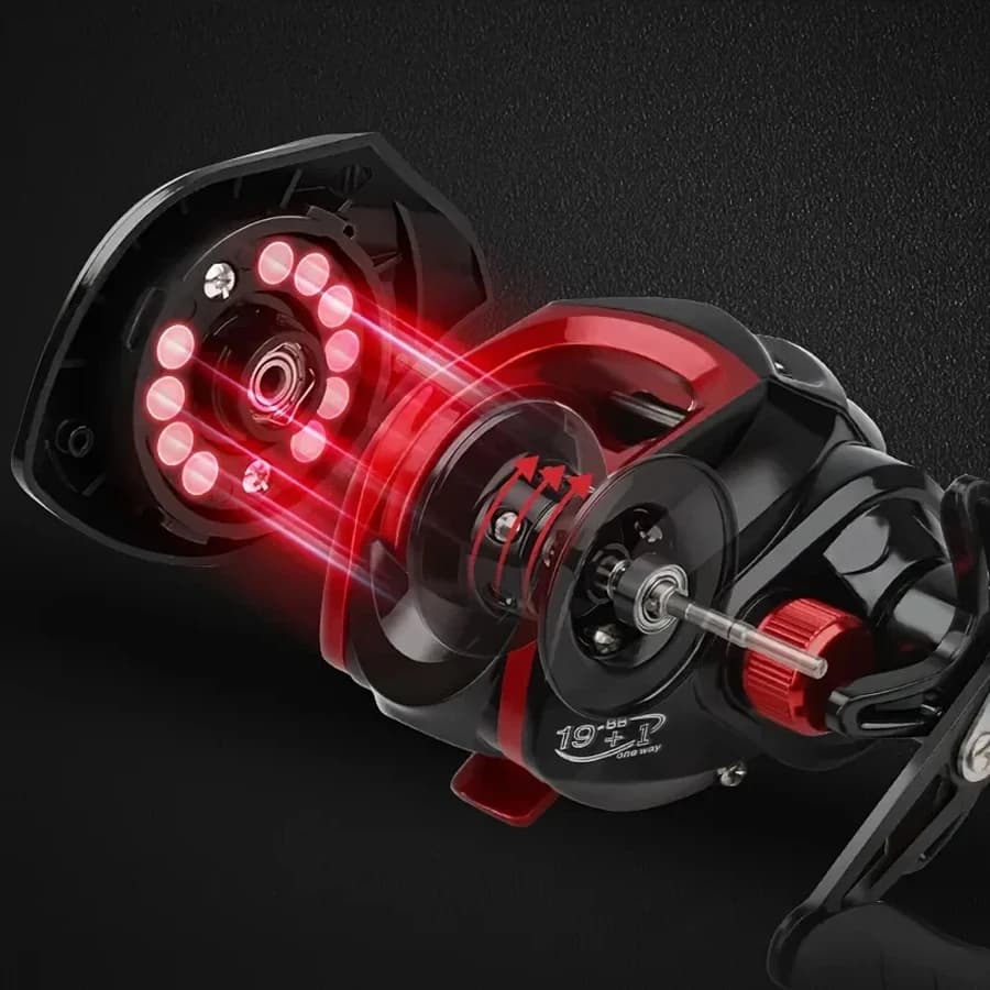 Moulinet casting ultra-léger 197g pêche carpe ratio 7.2:1 2026 nouveau modèle professionnel baitcasting reel