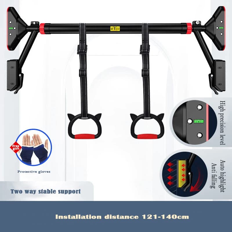 Barre de traction murale horizontale - Support renforcé pour exercices à domicile - Fitness maison
