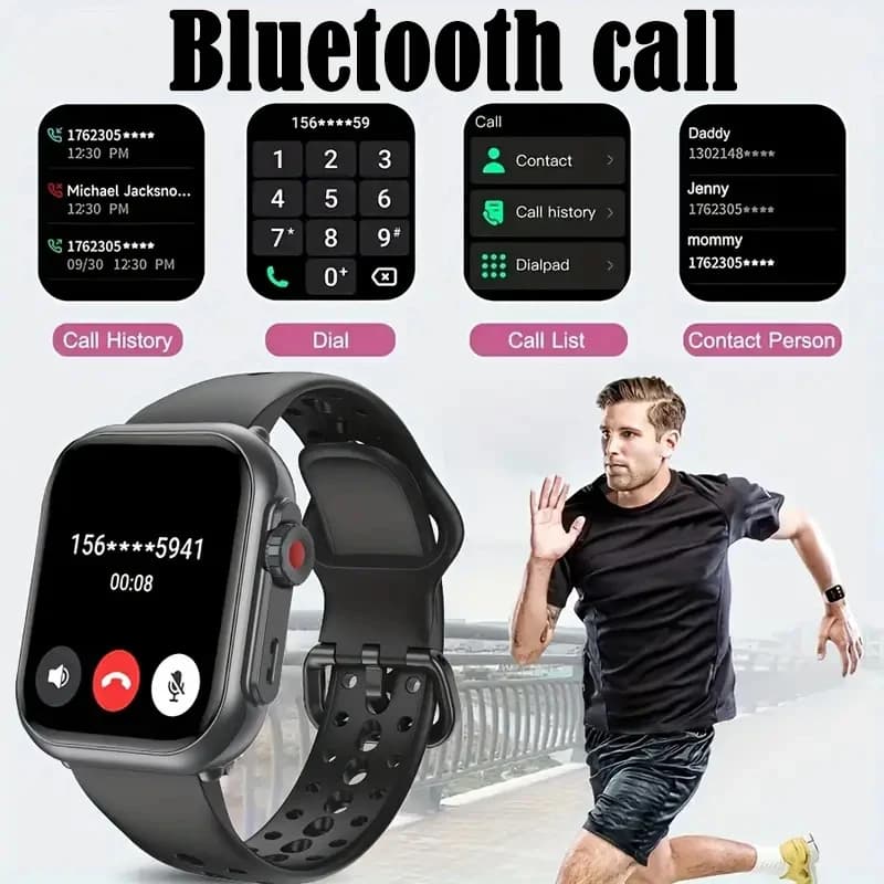 Smart Watch 2026 1000 mAh - Montre Connectée AMOLED GPS IP68 Étanche Appels Bluetooth Homme Femme