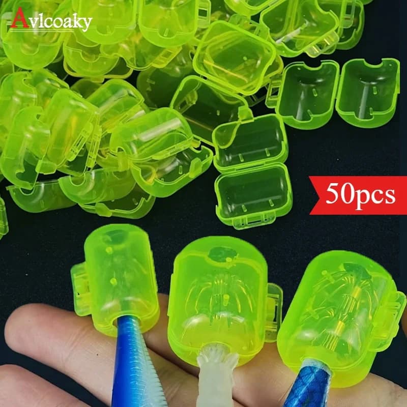 50 protections pour hameçons calamars - Coques pour hameçons crevettes - Accessoires pêche maritime