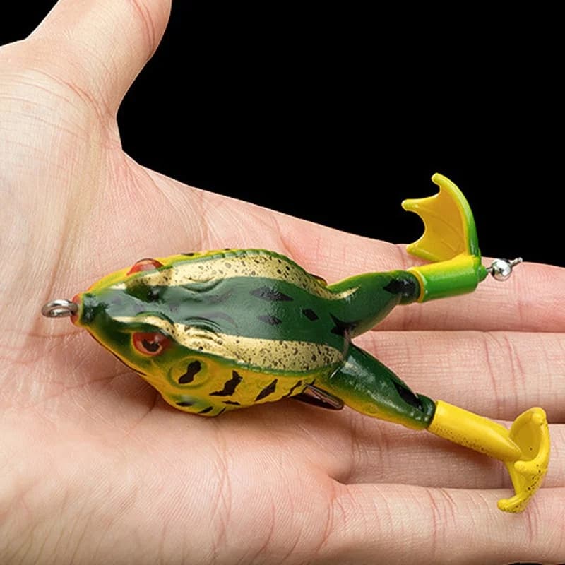 Leurre grenouille surface double hélices pour pêche black bass, brochet et silure
