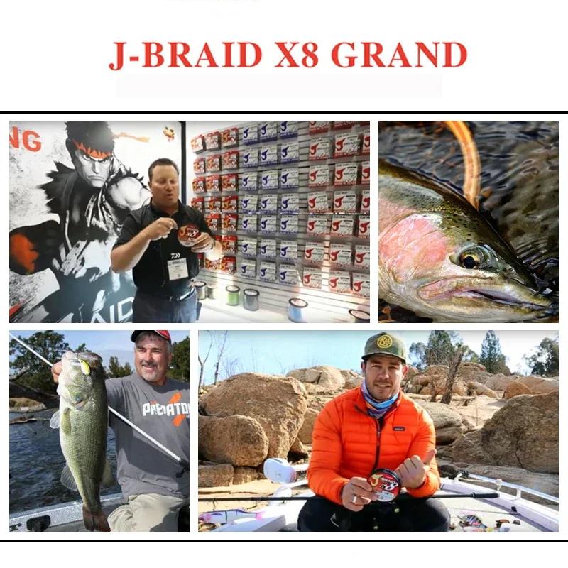Ligne de pêche DAIWA J-BRAID GRAND X8 tressée - Fil PE japonais 300m pour carpe et leurres