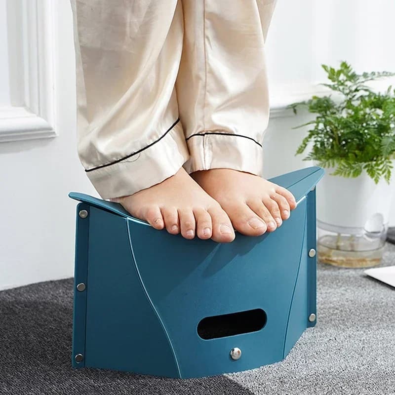 Tabouret pliant portable léger en plastique - Siège de rangement pour camping et pêche
