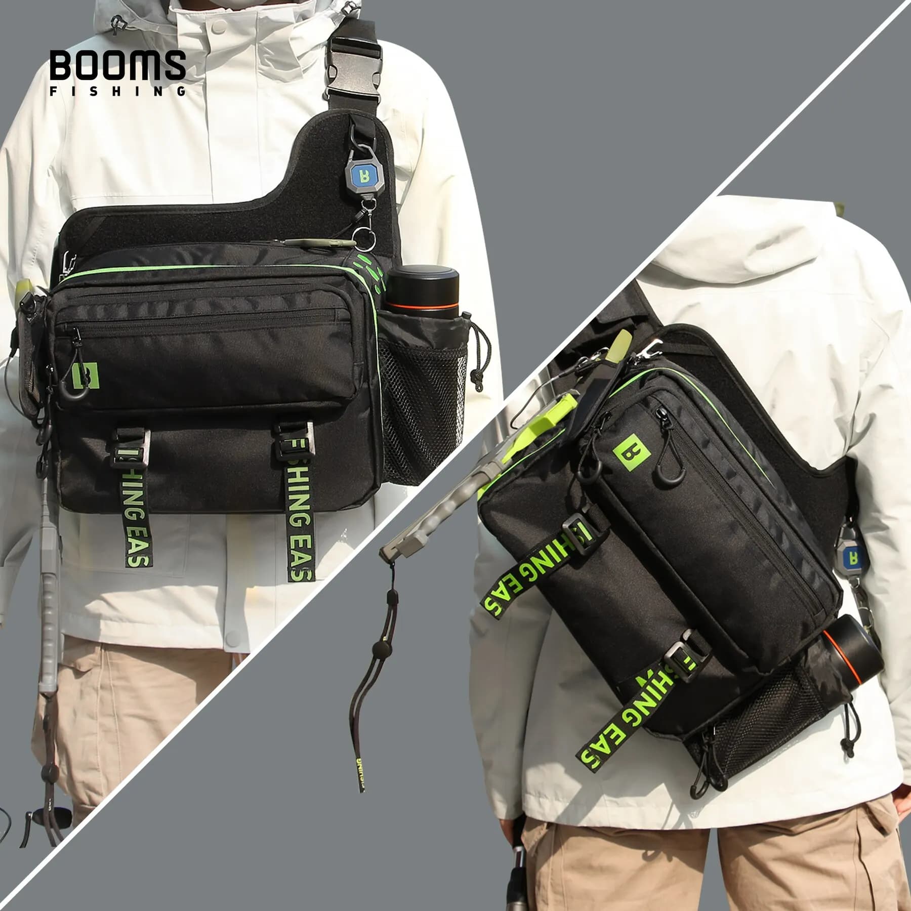 Sac de pêche Booms Fishing IB1 grande capacité pour matériel carpe mer eau douce équipement professionnel