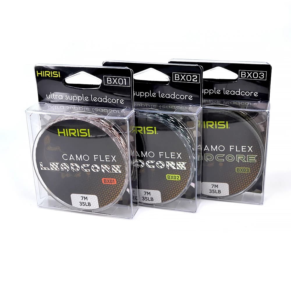 Ligne plombée carpe 35LB 7 mètres pour montage de cheveu - tresse 3 couleurs - pêche