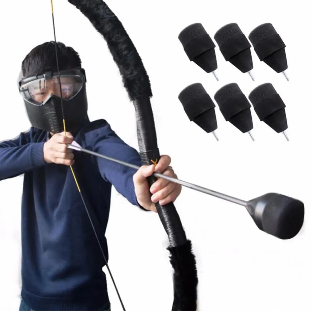 Flèche en mousse éponge pour entraînement - Pointe de pratique pour pêche à l'arc et jeux de tir