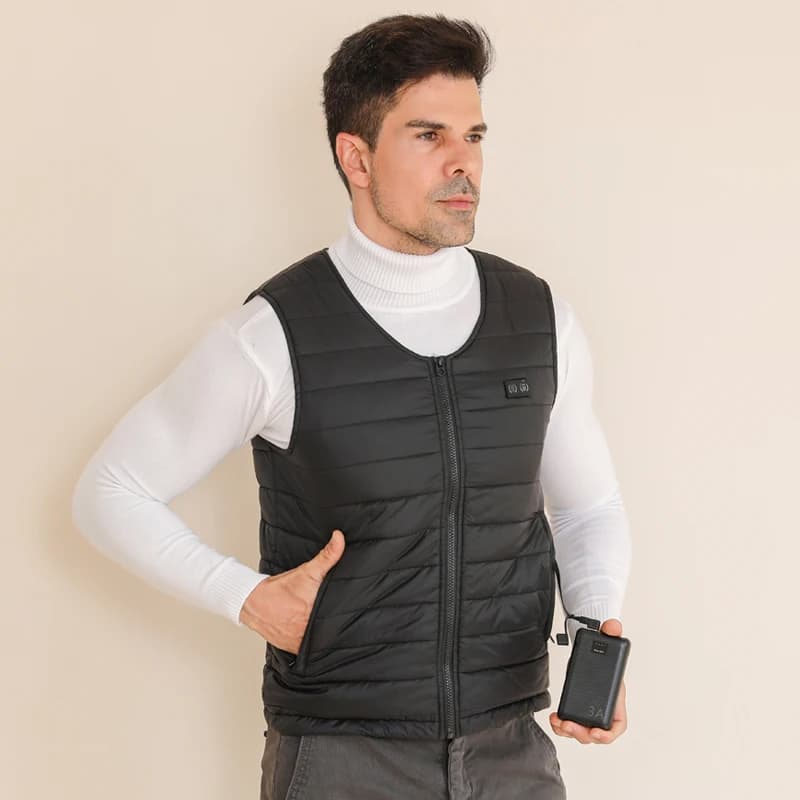 Doudoune chauffante sans manches mixte hiver pour femme et homme adulte
