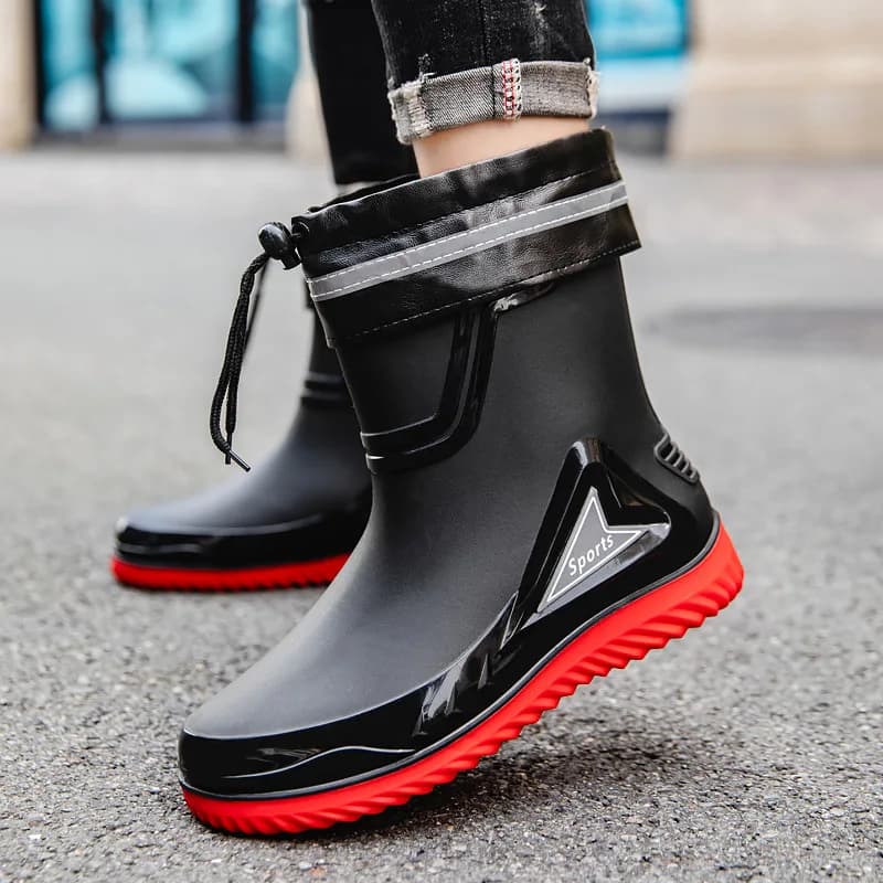 Bottes de travail imperméables doublées polaire 39-48 - Chaussures cuisine antidérapantes chaudes PVC