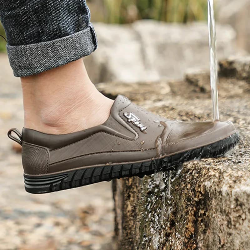 Bottes de pluie homme décolletées été antidérapantes travail cuisine chaussures imperméables