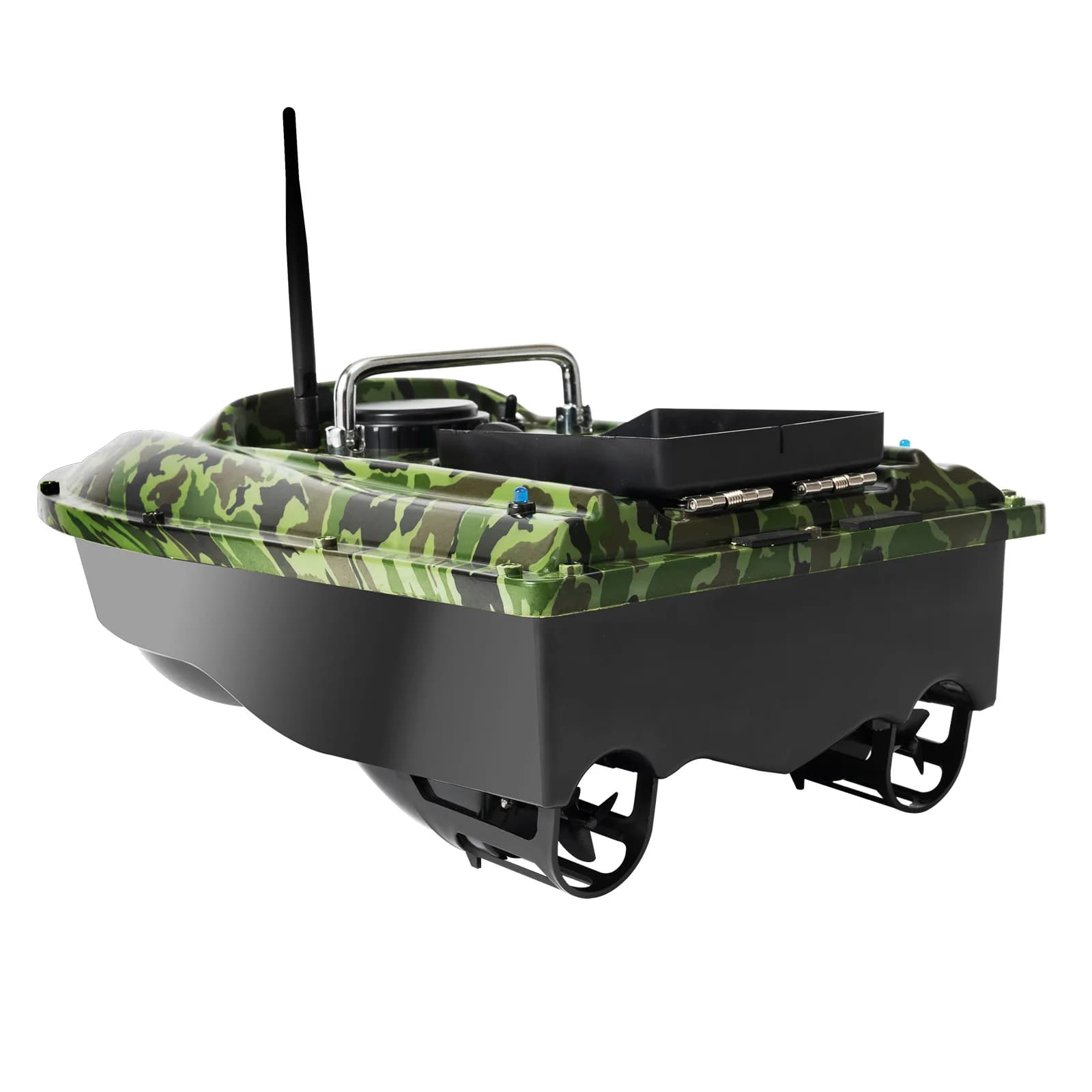 Bateau appât télécommandé 500m 1.5kg chargement pour pêche en rivière lac et eaux peu profondes