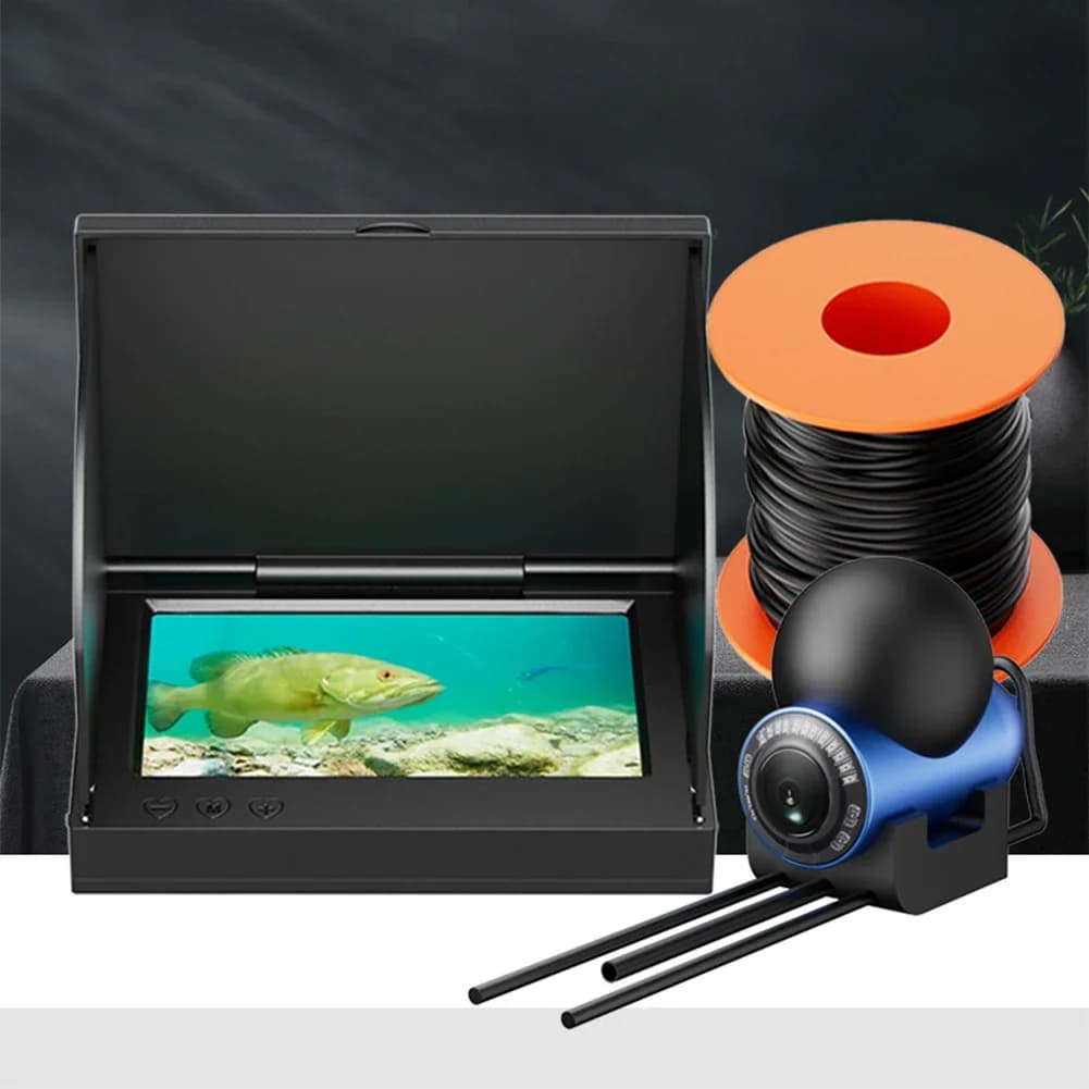 Caméra de pêche sous-marine 4.3" HD avec angle 220° et détection jusqu'à 50m pour bateau et pêche en mer