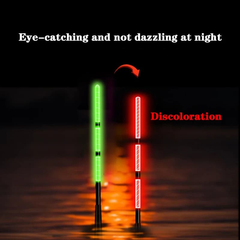 Lot de 2 flotteurs électroniques LED pour pêche de nuit avec détection de touche et changement de couleur