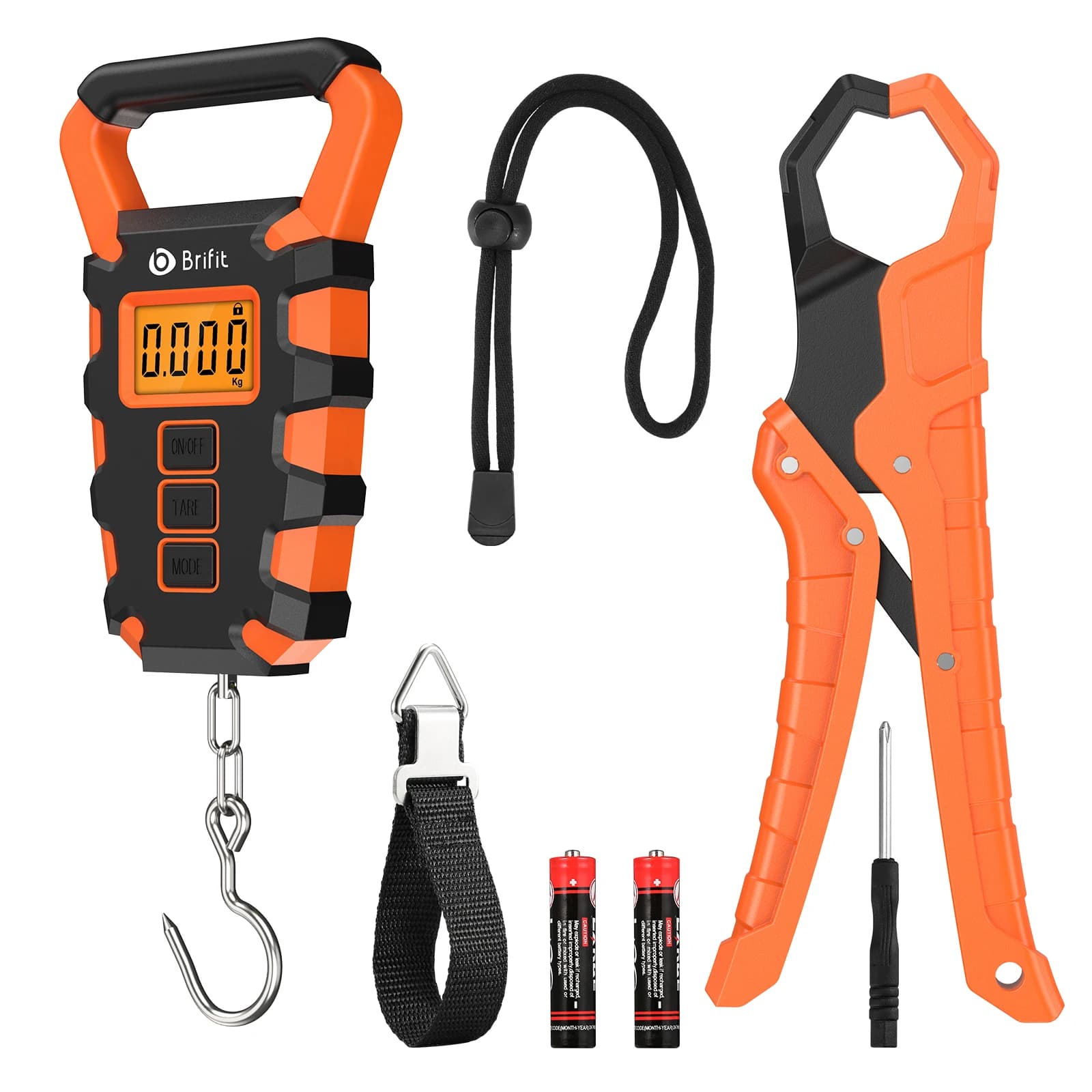 Balance digitale 50kg/10g étanche avec pince - Règle intégrée pour mesurer et peser poissons précisément