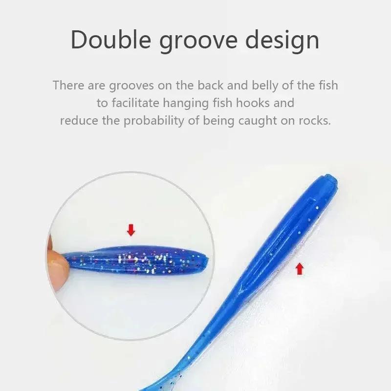 Leurre souple silicone 50 pièces pour brochet et perche, leurre vibrant avec tête plombée pour pêche hivernale