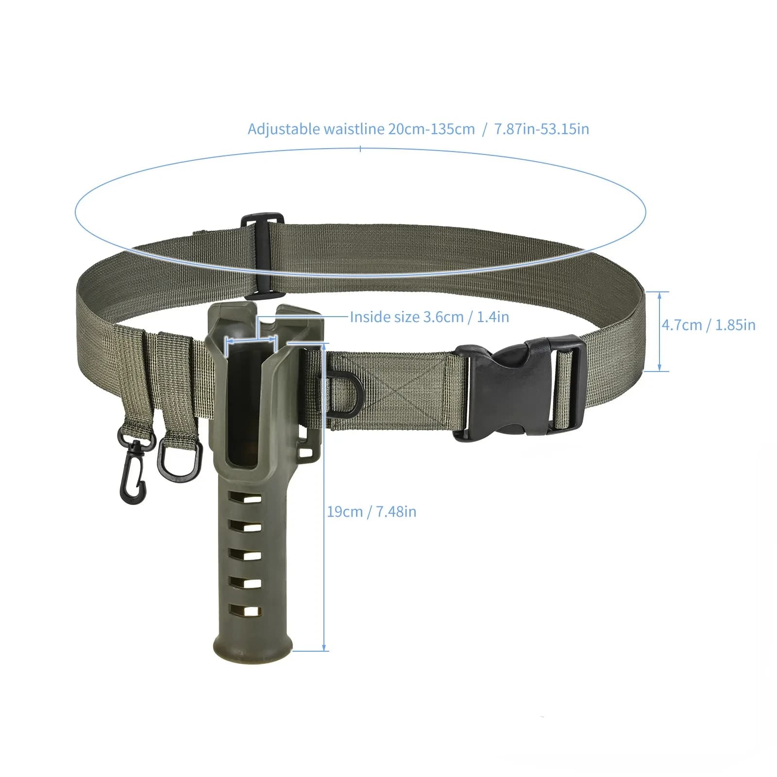 Support de canne à pêche portable ceinturable avec dispositif réglable pour canne, accessoire pêche extérieur