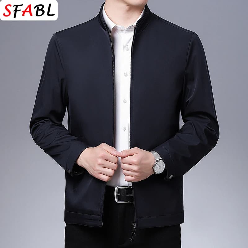 Blazer homme luxe business casual avec fermeture éclair - Veste habillée pour événements de pêche et réunions
