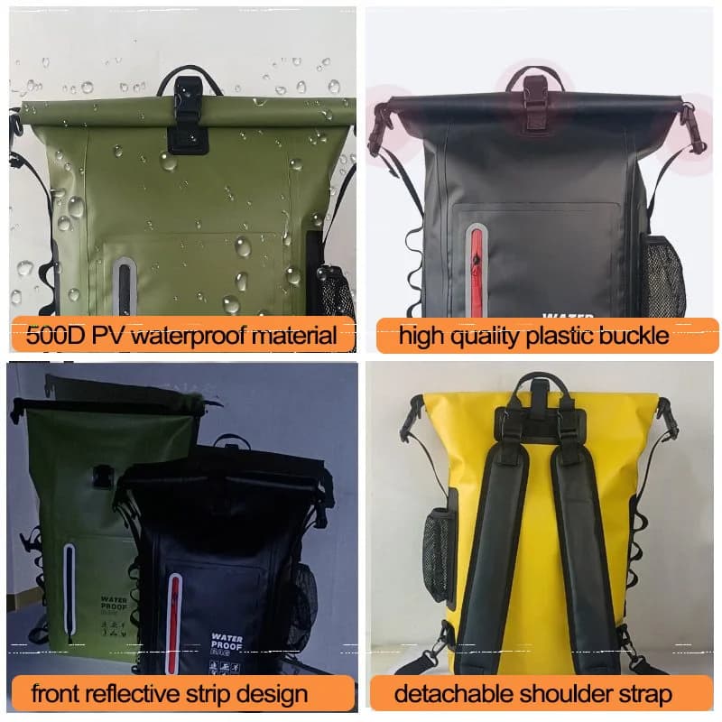 Sac étanche kayak PVC grande capacité - Dry bag randonnée aquatique plongée rafting canoë pêche